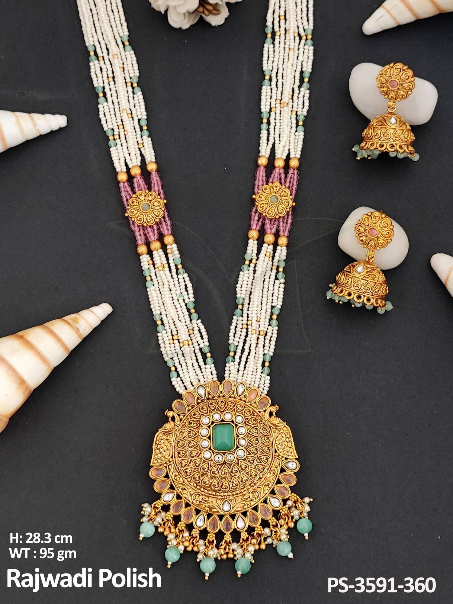 Artificial Jewellery Rajwadi Polish Designer Fancy Wear Antique