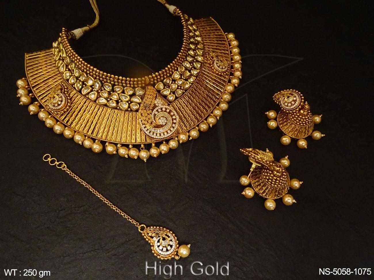 Chokor Heavy Bridal Necklace - NECKLACE 