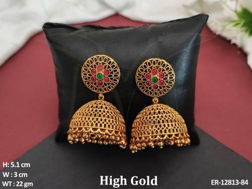 ER-12813-84-RUBY GREEN GOLD